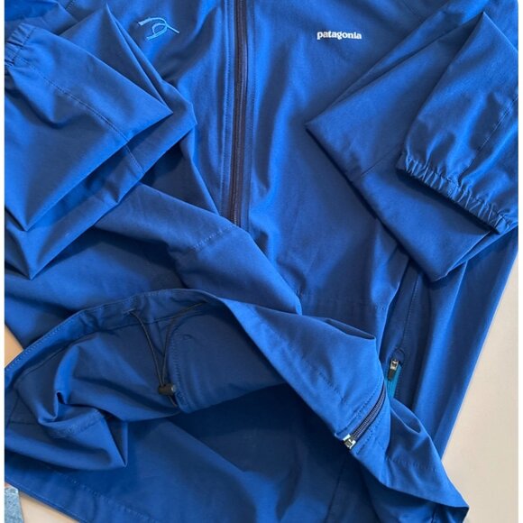 Patagonia Men Lightweight Blue Full-Zip Windbreaker Size L - Picture 6 of 8